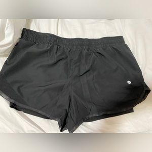 black RBX athletic running shorts